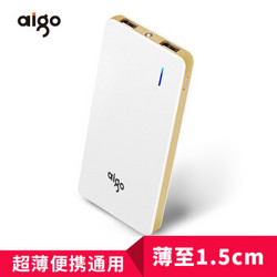 aigo 爱国者 10000毫安 N6 LED强光手电 充电宝 白色金边 *2件