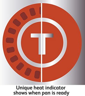 T-fal 钛不粘炊具，带盖煎锅，可用于洗碗机，黑色，10英寸