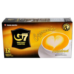 G7 COFFEE 中原咖啡 越南进口 中原G7卡布奇诺咖啡榛子味216g（新老包装交替发货）