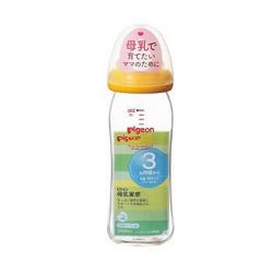 Pigeon 贝亲 宽口玻璃仿母乳实感耐热奶瓶 240ml  *5件