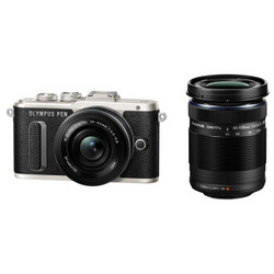 OLYMPUS 奥林巴斯 E-PL8（14-42mm f/3.5-5.6+40-150mm f/4-5.6）无反相机套机 黑色+赠品