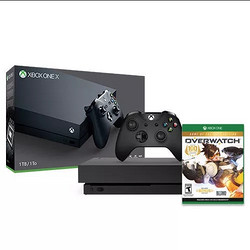 Microsoft 微软 Xbox One X 1TB 游戏主机 +《守望先锋：年度版》