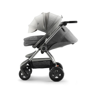 STOKKE Scoot系列 婴儿推车 黑灰麻底座+黑灰麻蓬