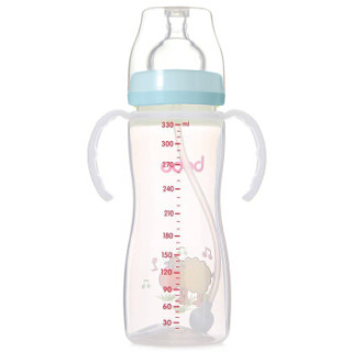 bobo 乐儿宝 经典系列 宽口径PP奶瓶 330ml 蓝色