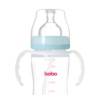 bobo 乐儿宝 经典系列 宽口径PP奶瓶 330ml 蓝色