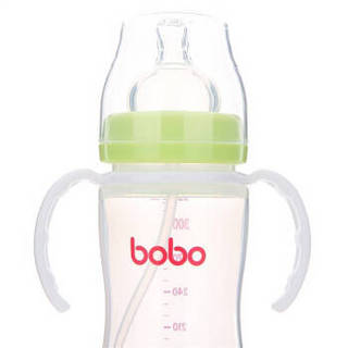 bobo 乐儿宝 经典系列 宽口径PP奶瓶 330ml 绿色