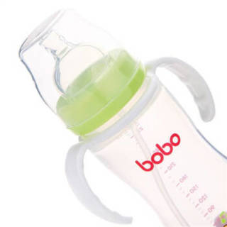 bobo 乐儿宝 经典系列 宽口径PP奶瓶 330ml 绿色