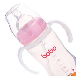 bobo 乐儿宝 经典系列 宽口径PP奶瓶 330ml 红色