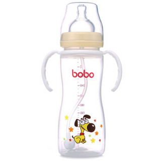 bobo 乐儿宝 经典系列 宽口径PP奶瓶 330ml 黄色