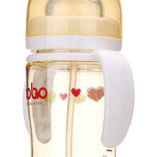 bobo 乐儿宝 经典系列 宽口径PPSU奶瓶 300ml 白色