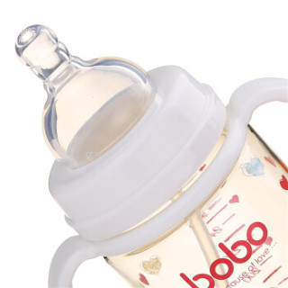 bobo 乐儿宝 经典系列 宽口径PPSU奶瓶 300ml 白色