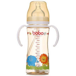 bobo 乐儿宝 经典系列 宽口径PPSU奶瓶 260ml 白色