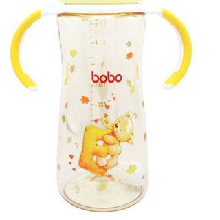 bobo 乐儿宝 小金瓶系列 宽口径PPSU奶瓶 260ml 黄色