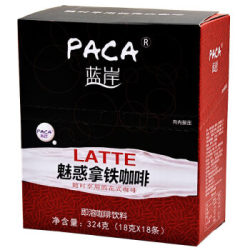 PACA 蓝岸 魅惑拿铁即溶咖啡 324g *5件