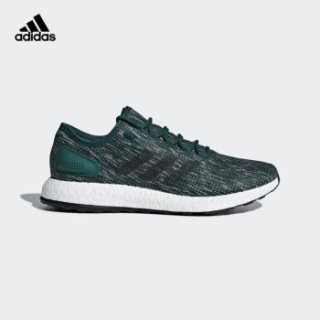 adidas 阿迪达斯 pureboost 2.0 男子跑鞋 森林绿/三度灰/碳黑 44
