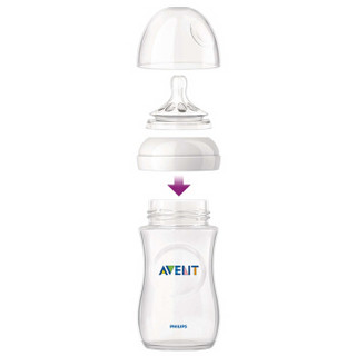 AVENT 新安怡 自然原生系列 SCF673/17 宽口径玻璃奶瓶 240ml