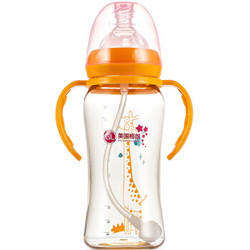 格朗 GL 奶瓶宽口径 带手柄PPSU奶瓶300ML N-5（深黄色） *4件