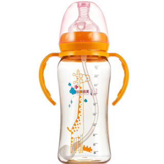 GL 格朗 N-5 宽口径PPSU奶瓶 300ml 深黄