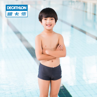 DECATHLON 迪卡侬 nabaiji 0075748 男童泳裤 130cm 三角黑色