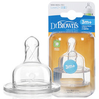 Dr Brown‘s 布朗博士 Dr Brown's 爱宝选系列 宽口径奶嘴 3-6个月 2个装