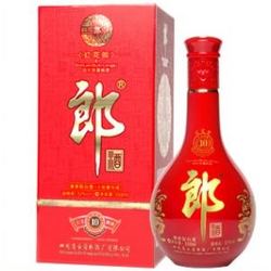 郎酒 十年陈酿 53度 酱香型白酒 558ml*2瓶+长城 玫瑰红甜型葡萄酒 750ml