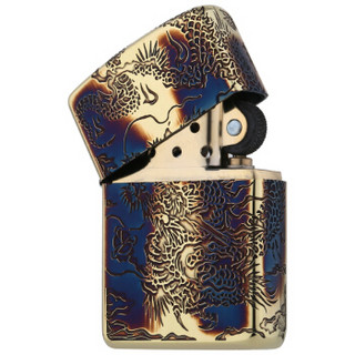 ZIPPO 之宝 ZBT-3-34b 多面游龙 熏金色氧化镜面镀金蚀刻 煤油防风火机