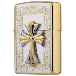商品zippo 之宝 西方文化系列 zbt-5-17 克罗心十字氧化镜面徽章 煤油