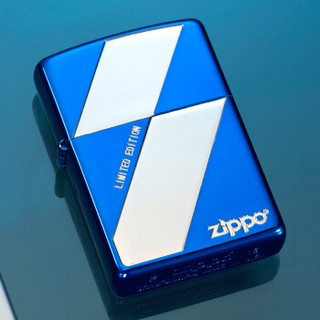 ZIPPO 之宝 ZBT-3-123 平行涂层蚀刻镀银 煤油防风火机 蓝色