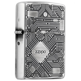 ZIPPO 之宝 ZBT-2-49 电路图 氧化镜面镀银浮雕 煤油防风火机 银色