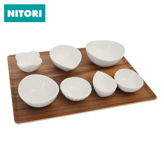 NITORI 不规则纯白系列 碗  6英寸水滴碗