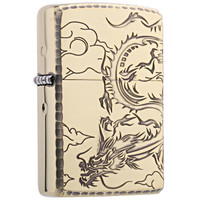ZIPPO 之宝 ZBT-3-5 金龙出云 氧化镜面蚀刻凿边 煤油防风火机