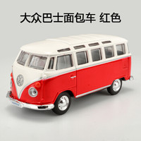 Maisto 美驰图 1:36 仿真回力汽车模型玩具 大众巴士 红白色