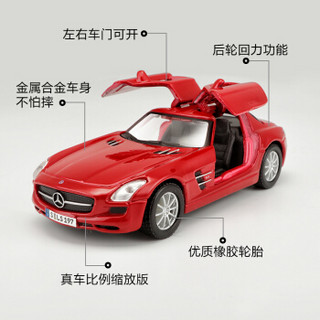 Maisto 美驰图 1:36 仿真回力汽车模型玩具 日产GTR R35 银色