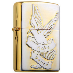 ZIPPO 之宝 金色和平鸽打火机*1+四叶草款打火机*1