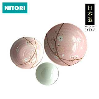 NITORI 粉墨樱系列 碗盘套装 8.5英寸圆盘