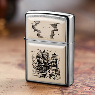 ZIPPO 之宝 29397 船与灯塔 煤油防风火机