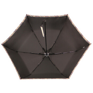 Paradise 天堂伞 防晒UPF50+ 碳纤黑丝靓胶色织三折铅笔晴雨伞太阳伞 31016ELCJ 格子边