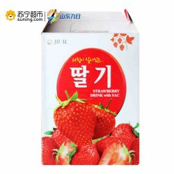 九日牌加糖草莓果汁饮料238ml*12瓶韩国进口