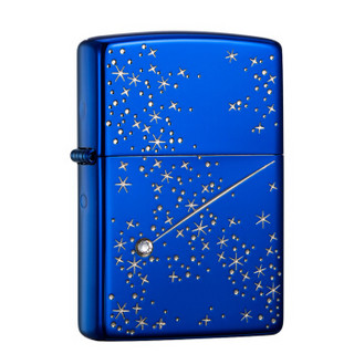 ZIPPO 之宝 ZBT-3-118 夜空中的星 镜面镀镍镀银填充 煤油防风火机 蓝色