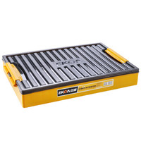 亿高 EKOA折叠收纳箱大号加厚整理箱衣物玩具收纳盒汽车储物箱57升透明灰