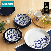 NITORI 橄榄系列 日式家用碗盘餐具 7.6英寸深盘