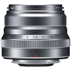 FUJIFILM 富士 XF35mm F2.0 R WR 标准定焦镜头 银色