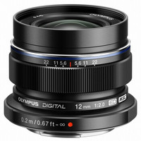 OLYMPUS 奥林巴斯 M.ZUIKO DIGITAL ED 12mm f2.0 广角定焦镜头 黑色