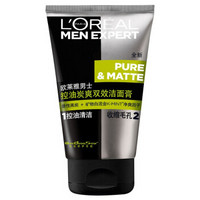 L‘OREAL PARIS 巴黎欧莱雅 男士控油炭爽双效洁面膏 单瓶装 100ml