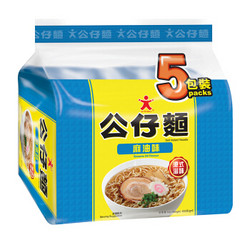 中国香港 公仔面（DOLL） 麻油味公仔面（油炸方便面）泡面 500g（100g*5包入）