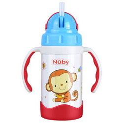 Nuby 努比 2D动物款 儿童吸管保温杯 蓝色