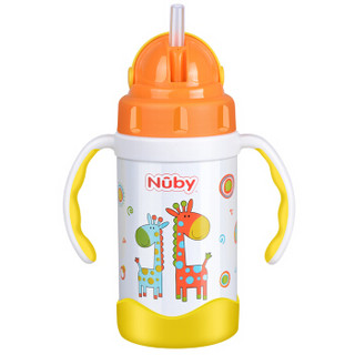 Nuby 努比 2D动物款 儿童吸管保温杯 橙色