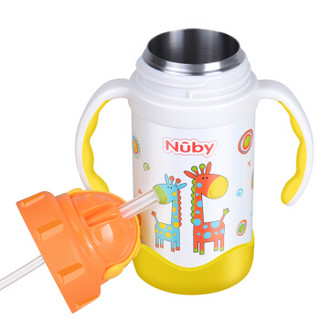 Nuby 努比 2D动物款 儿童吸管保温杯 橙色