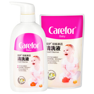 Carefor 爱护 婴儿蛋白水解奶瓶清洗剂500ml+补充装 200ml 
