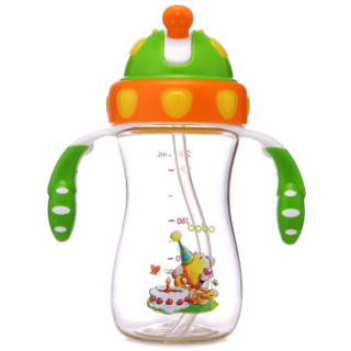 bobo 乐儿宝 IBB336-O PPSU防漏吸管学饮杯 橙色 260ml